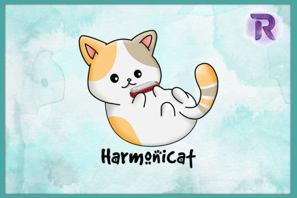 Animal Puns Harmonicat Cat PNG Review