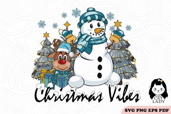 Christmas Vibes with Snowman SVG PNG Review