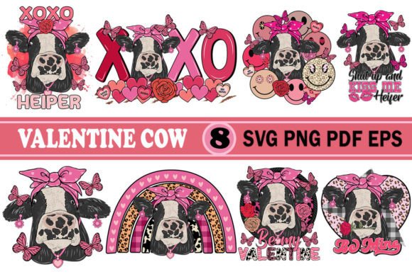 Cow Valentine SVG PNG Sublimation Bundle Review