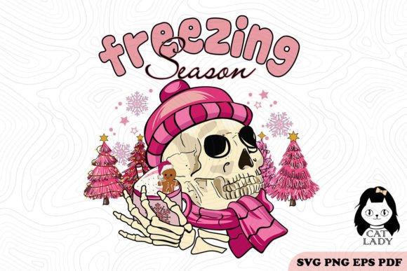 Freezing Season Skull Christmas SVG PNG Review