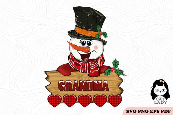 Grandma Snowman 5 to 6 Kids SVG PNG Review