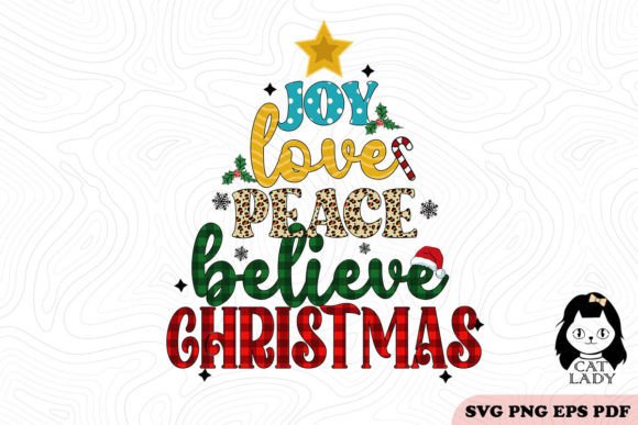 Joy Love Peace Believe Christmas SVG PNG Review