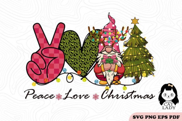Peace Love Christmas SVG PNG Review for Embroidery
