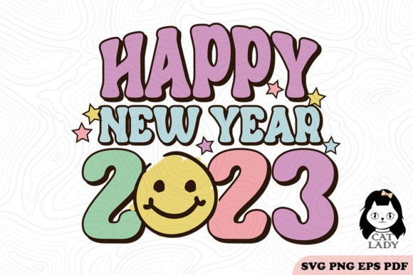 Retro Happy New Year SVG PNG Review