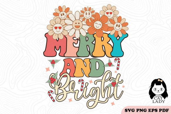 Retro Merry and Bright Christmas SVG PNG Review