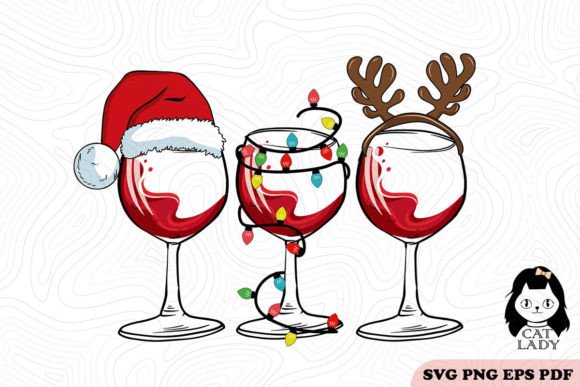 Wine Glass Christmas SVG PNG Sublimation Review